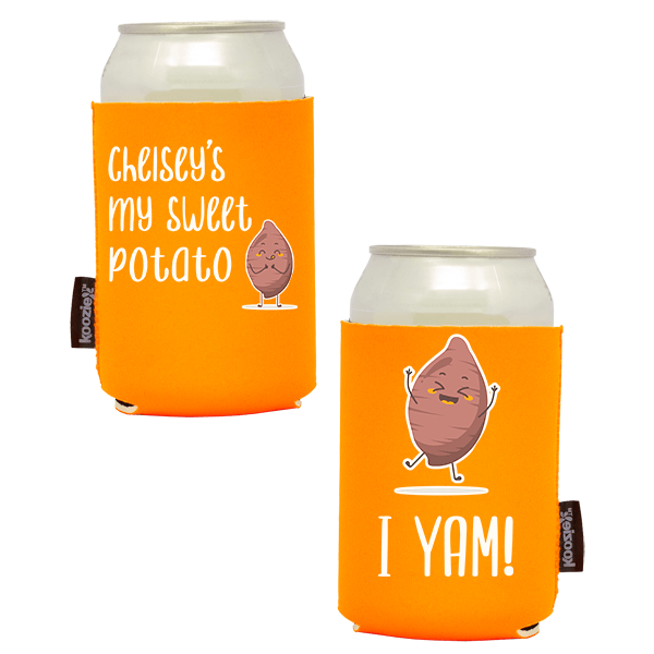 Koozie®  Sweet Potato  Neoprene Can Cooler | 2 Sides - Yellow