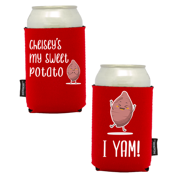 Koozie®  Sweet Potato  Neoprene Can Cooler | 2 Sides - Red