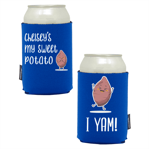 Koozie®  Sweet Potato  Neoprene Can Cooler | 2 Sides - Royal