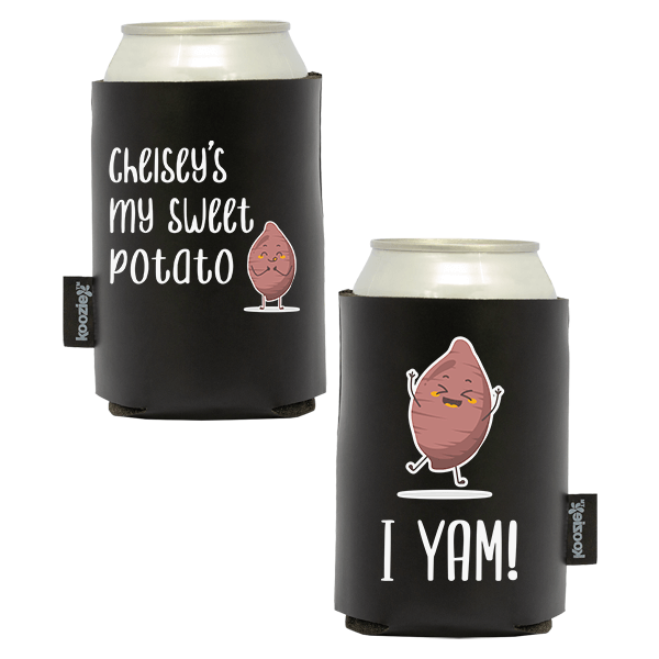 Koozie® Sweet Potato Vegan Leather Can Cooler | 2 Sides