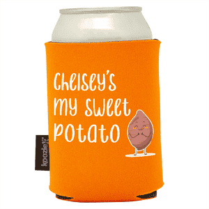 Koozie® Sweet Potato  Foam Can Cooler |1 Side - Bright Orange