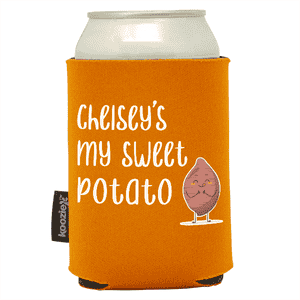 Koozie® Sweet Potato  Foam Can Cooler |1 Side - Burnt Orange