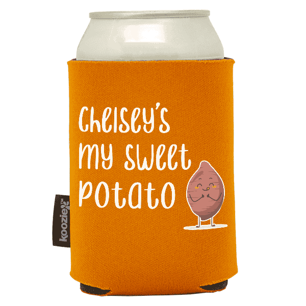 Koozie® Sweet Potato  Foam Can Cooler |1 Side - Burnt Orange