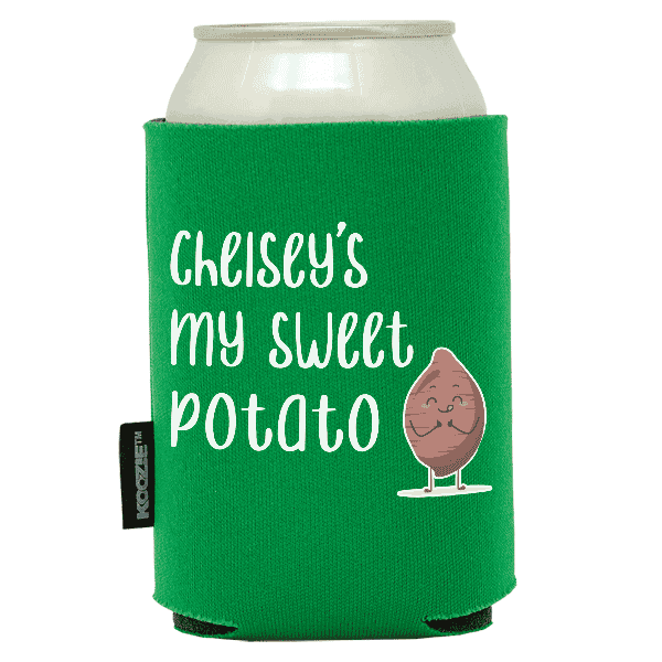 Koozie® Sweet Potato  Foam Can Cooler |1 Side - Green