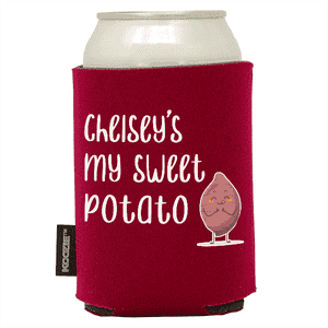 Koozie® Sweet Potato  Foam Can Cooler |1 Side - Maroon