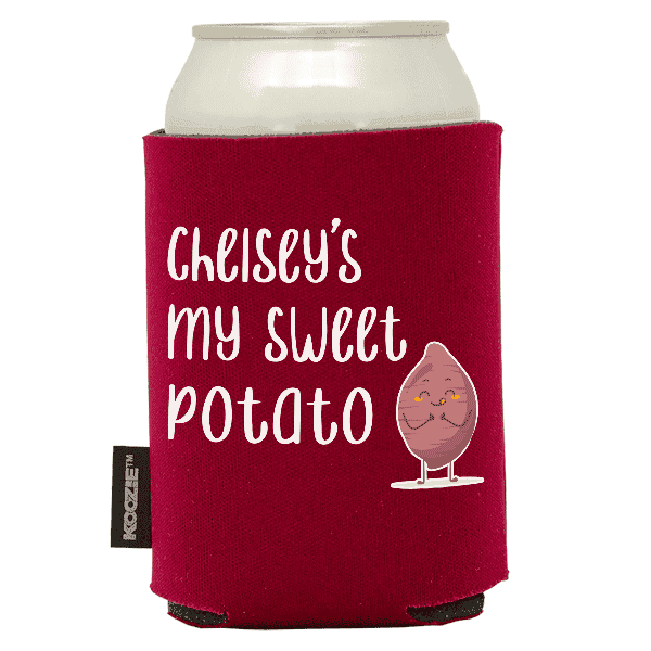 Koozie® Sweet Potato  Foam Can Cooler |1 Side - Maroon