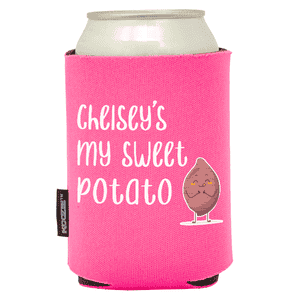 Koozie® Sweet Potato  Foam Can Cooler |1 Side - Pink