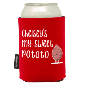 Koozie® Sweet Potato  Foam Can Cooler |1 Side - Red