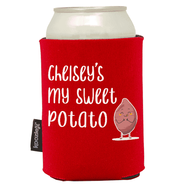 Koozie® Sweet Potato  Foam Can Cooler |1 Side - Red