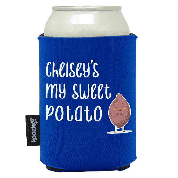 Koozie® Sweet Potato  Foam Can Cooler |1 Side - Royal
