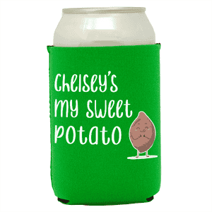Koozie®  Sweet Potato  Neoprene Can Cooler | 1 Side - Green