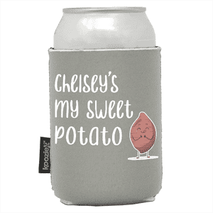 Koozie®  Sweet Potato  Neoprene Can Cooler | 1 Side - Gray