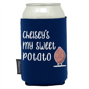 Koozie®  Sweet Potato  Neoprene Can Cooler | 1 Side - Navy