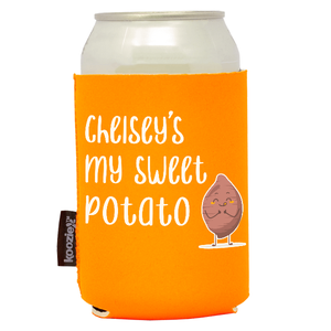 Koozie®  Sweet Potato  Neoprene Can Cooler | 1 Side - Neon Orange