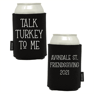 Koozie®  Talk Turkey  Foam Can Cooler | 2 Sides - Black