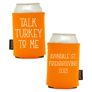 Koozie®  Talk Turkey  Foam Can Cooler | 2 Sides - Bright Orange