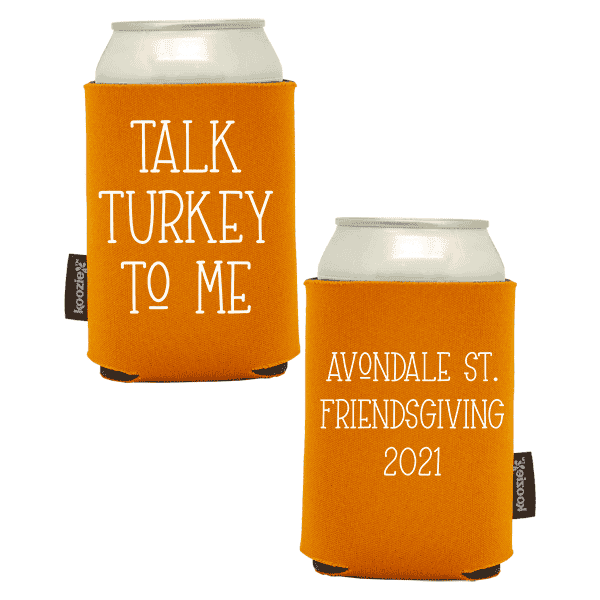 Koozie®  Talk Turkey  Foam Can Cooler | 2 Sides - Burnt Orange