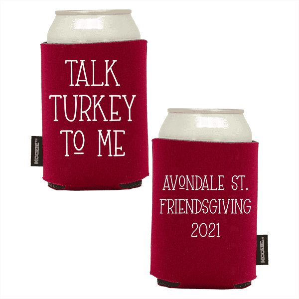 Koozie®  Talk Turkey  Foam Can Cooler | 2 Sides - Maroon