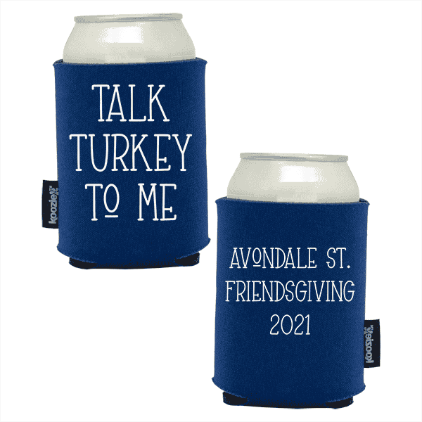 Koozie®  Talk Turkey  Foam Can Cooler | 2 Sides - Navy