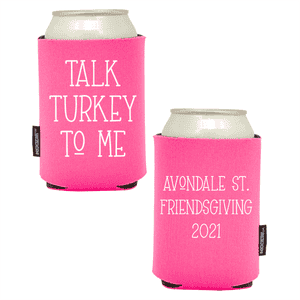 Koozie®  Talk Turkey  Foam Can Cooler | 2 Sides - Pink
