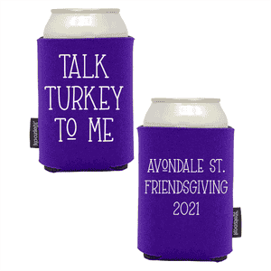 Koozie®  Talk Turkey  Foam Can Cooler | 2 Sides - Purple