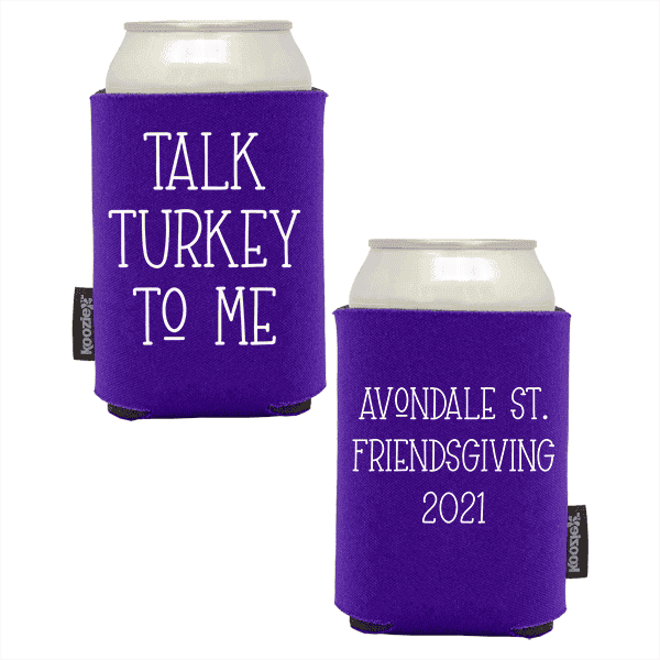 Koozie®  Talk Turkey  Foam Can Cooler | 2 Sides - Purple