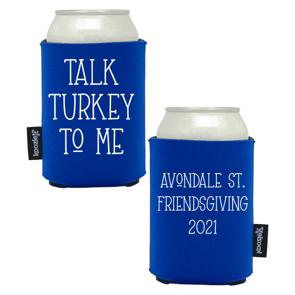 Koozie®  Talk Turkey  Foam Can Cooler | 2 Sides - Royal