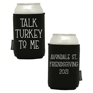 Koozie®  Talk Turkey  Neoprene Can Cooler | 2 Sides - Black