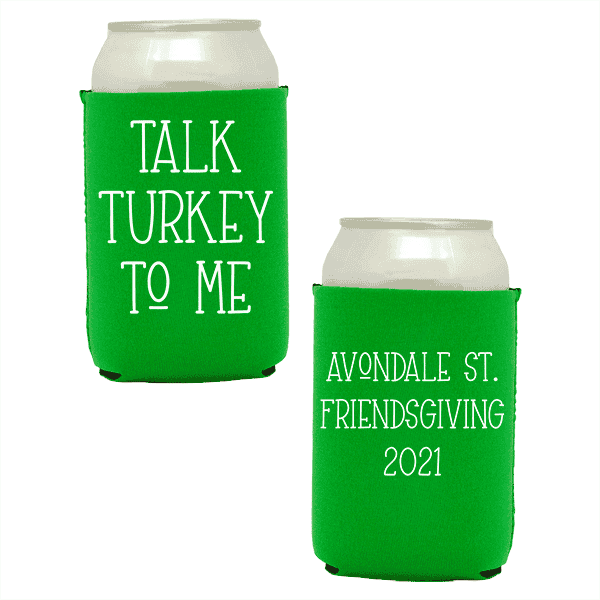 Koozie®  Talk Turkey  Neoprene Can Cooler | 2 Sides - Green