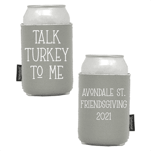 Koozie®  Talk Turkey  Neoprene Can Cooler | 2 Sides - Gray