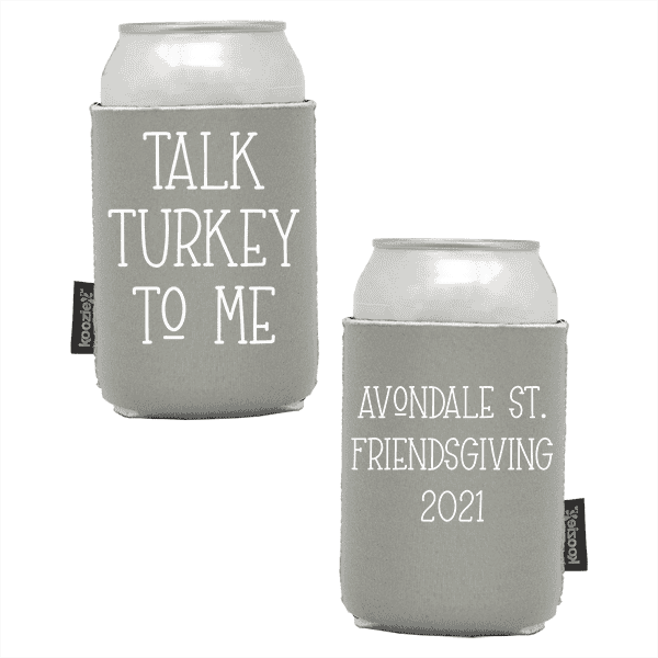 Koozie®  Talk Turkey  Neoprene Can Cooler | 2 Sides - Gray