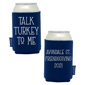 Koozie®  Talk Turkey  Neoprene Can Cooler | 2 Sides - Navy