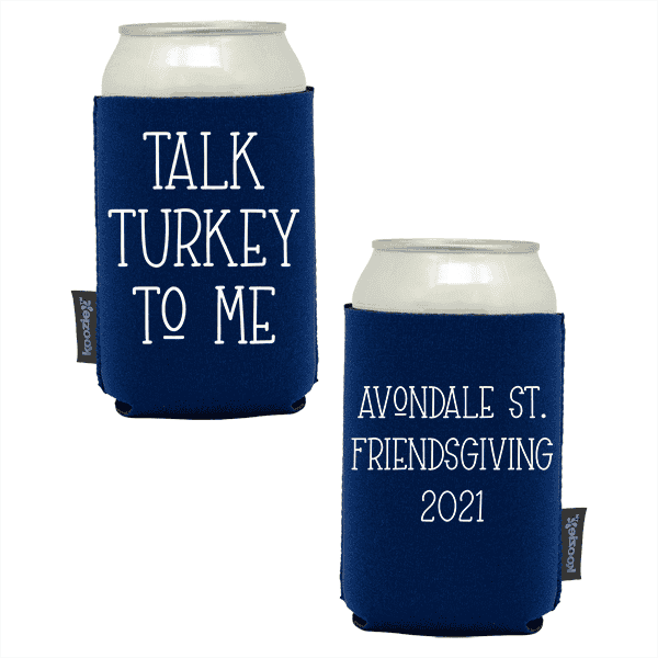 Koozie®  Talk Turkey  Neoprene Can Cooler | 2 Sides - Navy