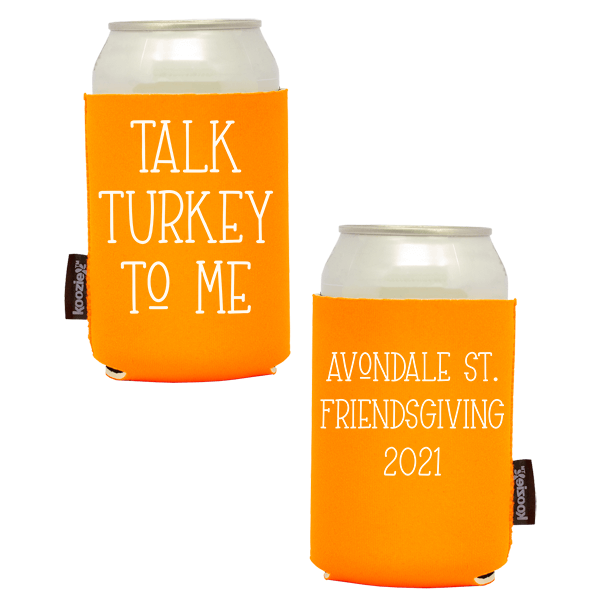 Koozie®  Talk Turkey  Neoprene Can Cooler | 2 Sides - Orange