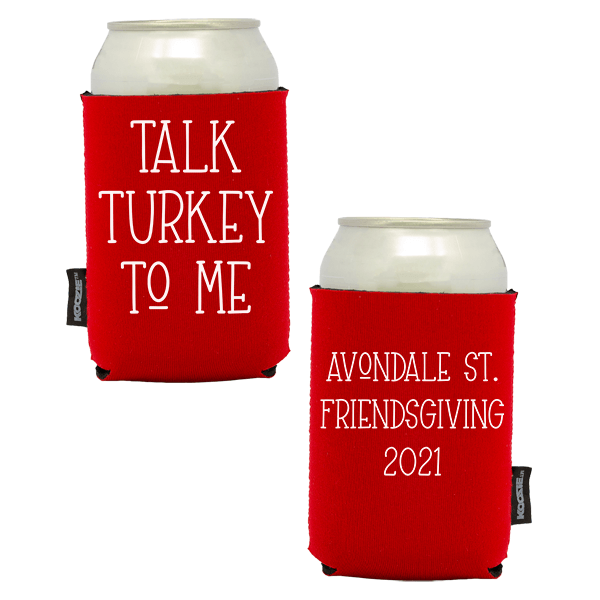 Koozie®  Talk Turkey  Neoprene Can Cooler | 2 Sides - Red
