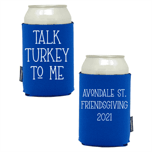 Koozie®  Talk Turkey  Neoprene Can Cooler | 2 Sides - Royal