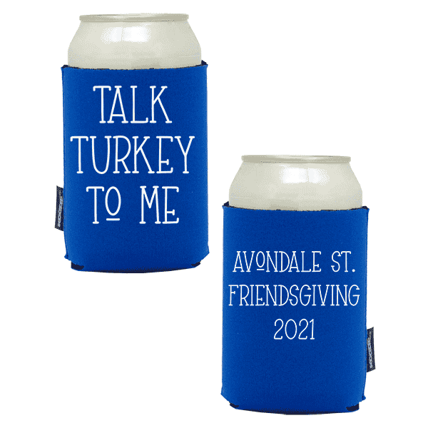Koozie®  Talk Turkey  Neoprene Can Cooler | 2 Sides - Royal