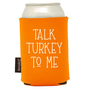 Koozie® Talk Turkey  Foam Can Cooler |1 Side - Bright Orange