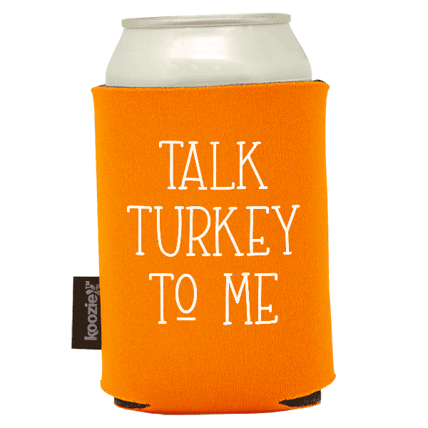 Koozie® Talk Turkey  Foam Can Cooler |1 Side - Bright Orange