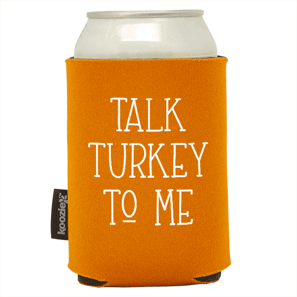 Koozie® Talk Turkey  Foam Can Cooler |1 Side - Burnt Orange
