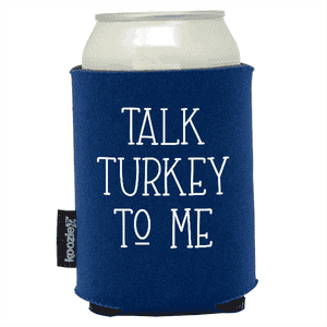 Koozie® Talk Turkey  Foam Can Cooler |1 Side - Navy