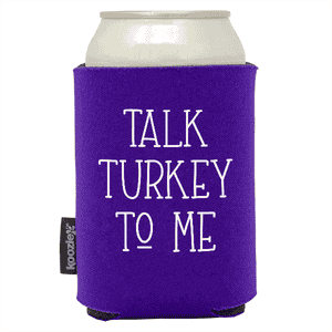 Koozie® Talk Turkey  Foam Can Cooler |1 Side - Purple