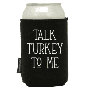 Koozie®  Talk Turkey  Neoprene Can Cooler | 1 Side - Black