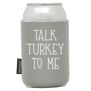 Koozie®  Talk Turkey  Neoprene Can Cooler | 1 Side - Gray