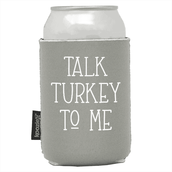Koozie®  Talk Turkey  Neoprene Can Cooler | 1 Side - Gray