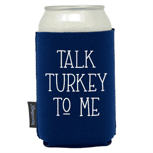 Koozie®  Talk Turkey  Neoprene Can Cooler | 1 Side - Navy