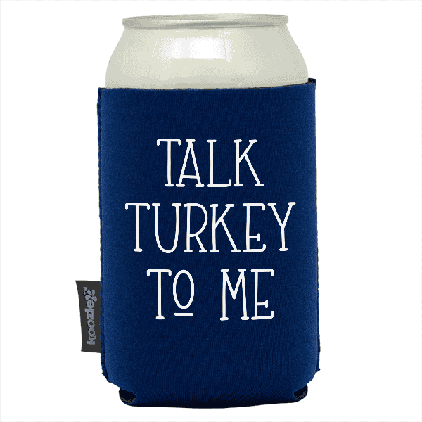 Koozie®  Talk Turkey  Neoprene Can Cooler | 1 Side - Navy