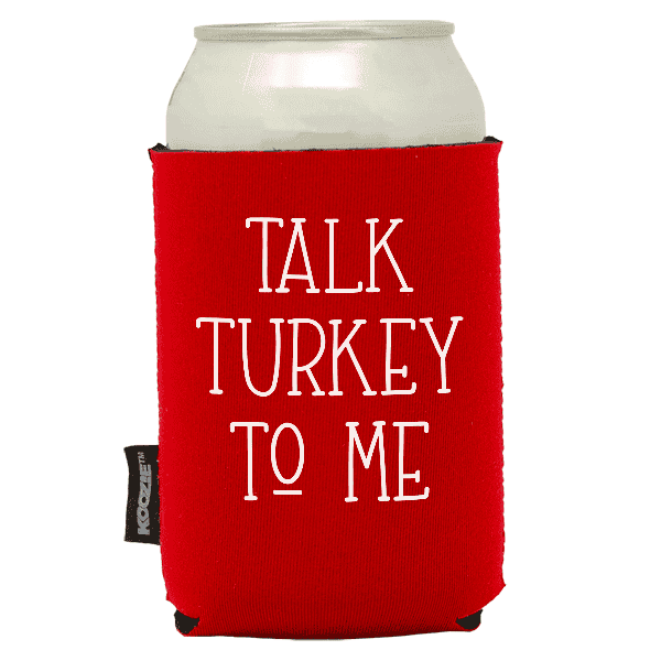 Koozie®  Talk Turkey  Neoprene Can Cooler | 1 Side - Red