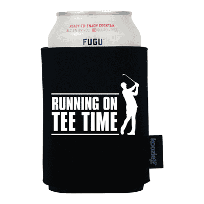 Koozie® Running on Tee Time Drink Cooler