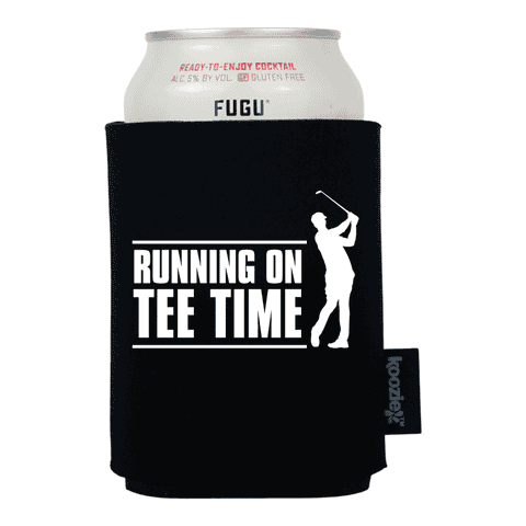 Koozie® Running on Tee Time Drink Cooler